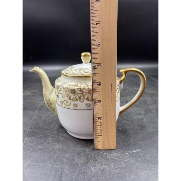 Vintage Japanese Tea Set | Lusterware Cups + Porcelain Teapot & Serving Pieces - Picture 13 of 14